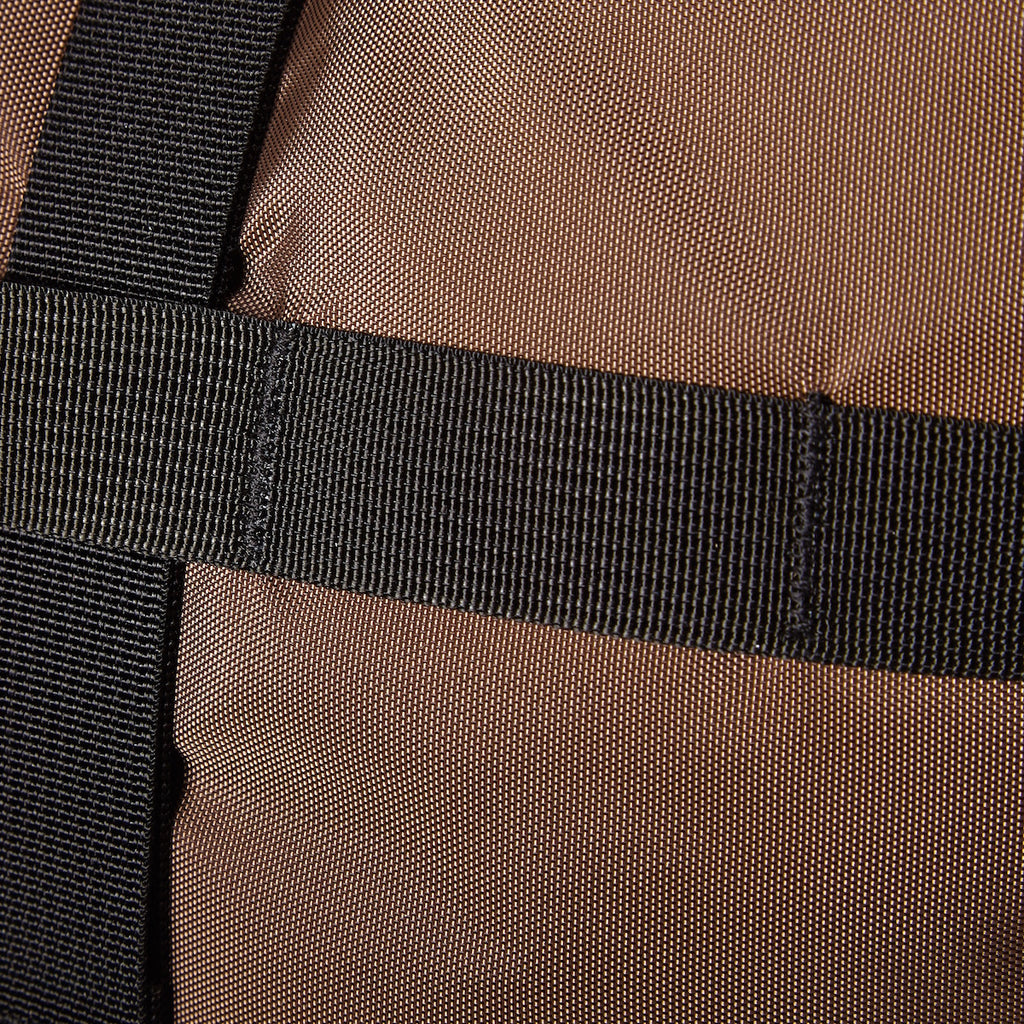 Evil Mini Weatherproof and Packable Backpack in Brown Nylon Close Up